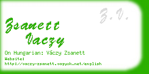 zsanett vaczy business card