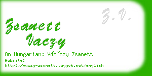 zsanett vaczy business card